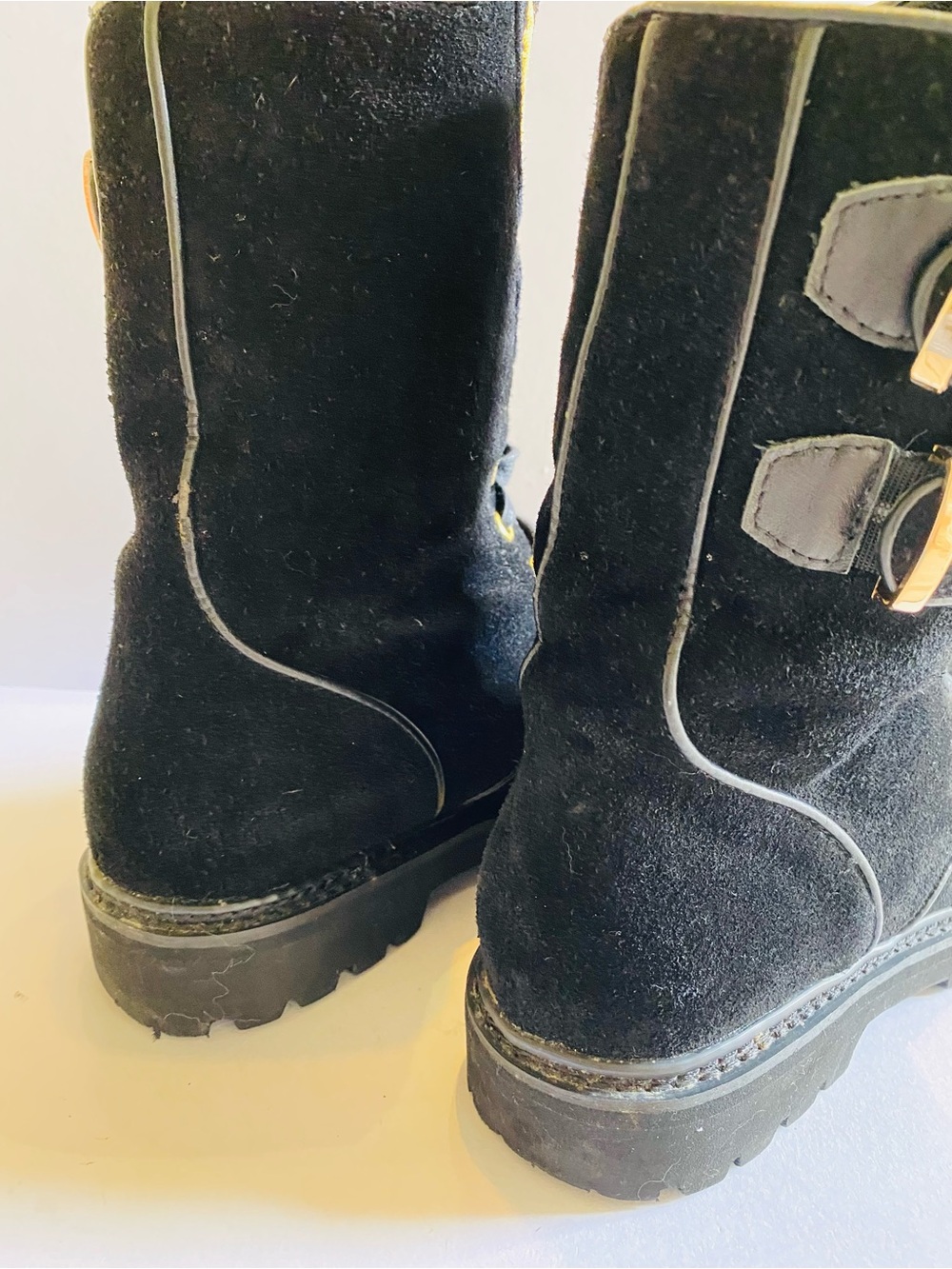 🛍️Balmain Authentic Black Suede Eagle Ranger Combat Boots - Picture 7 of 15